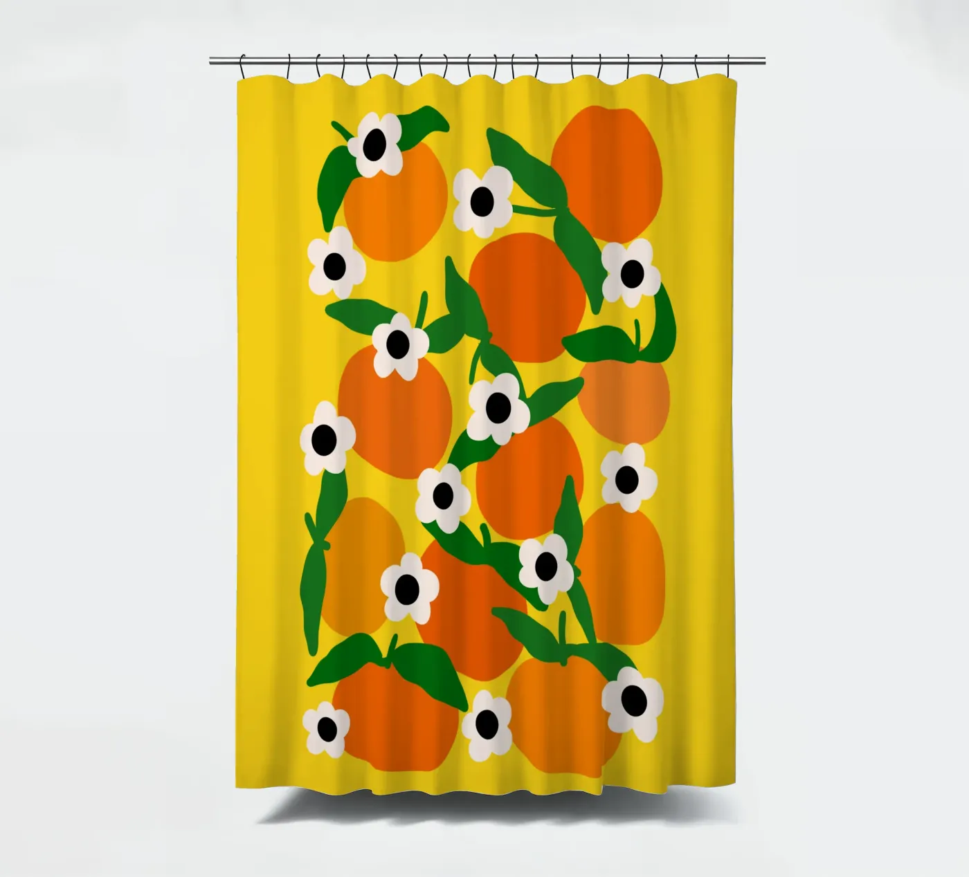 Blooming tangerines Duschvorhang von TijanaArtStudio88