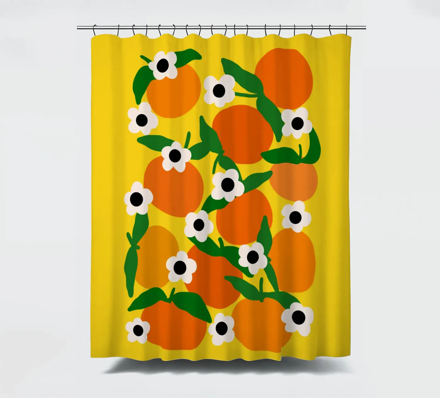 Blooming tangerines Duschvorhang von TijanaArtStudio88
