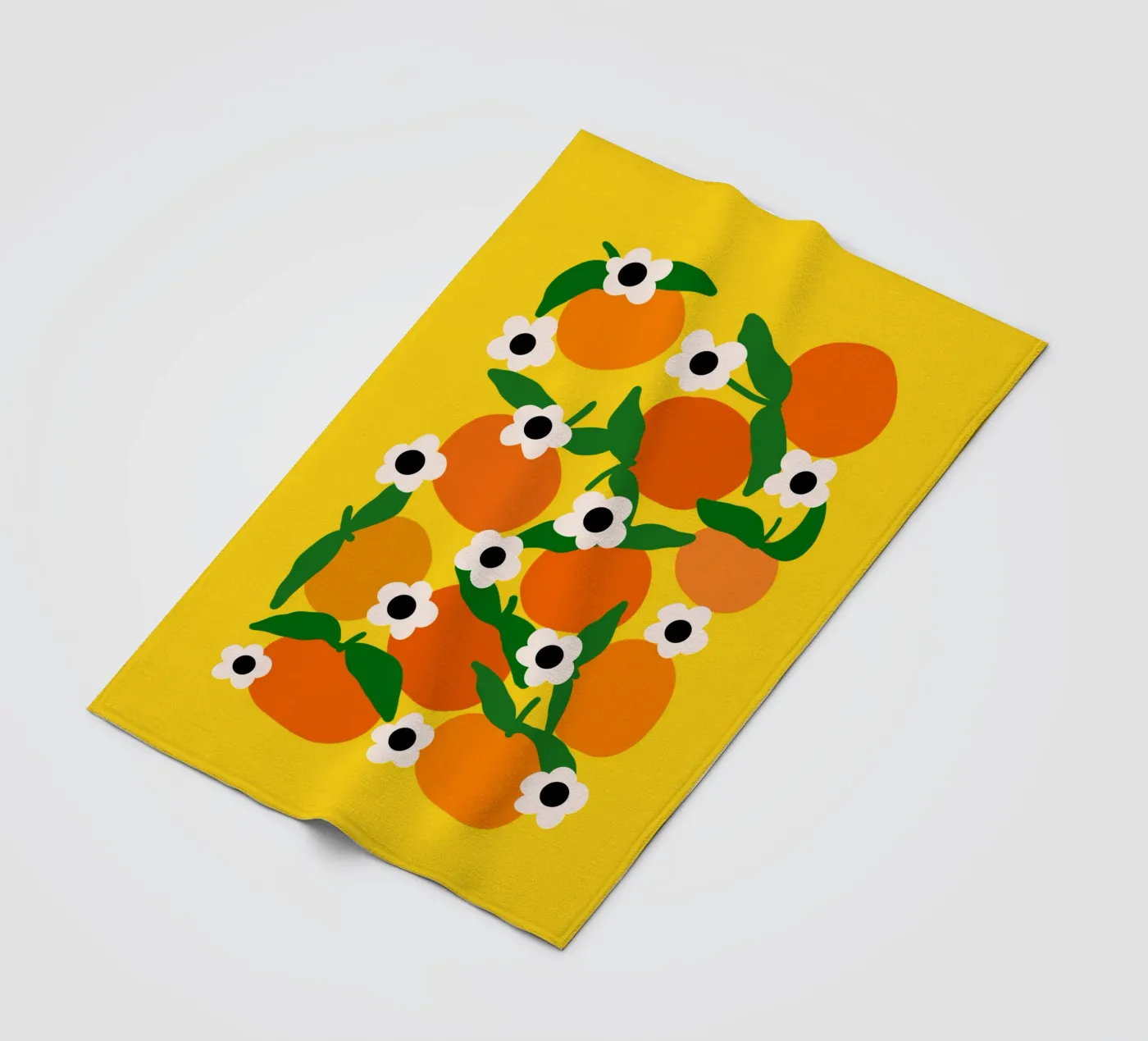 Blooming tangerines Fleecedecke von TijanaArtStudio88