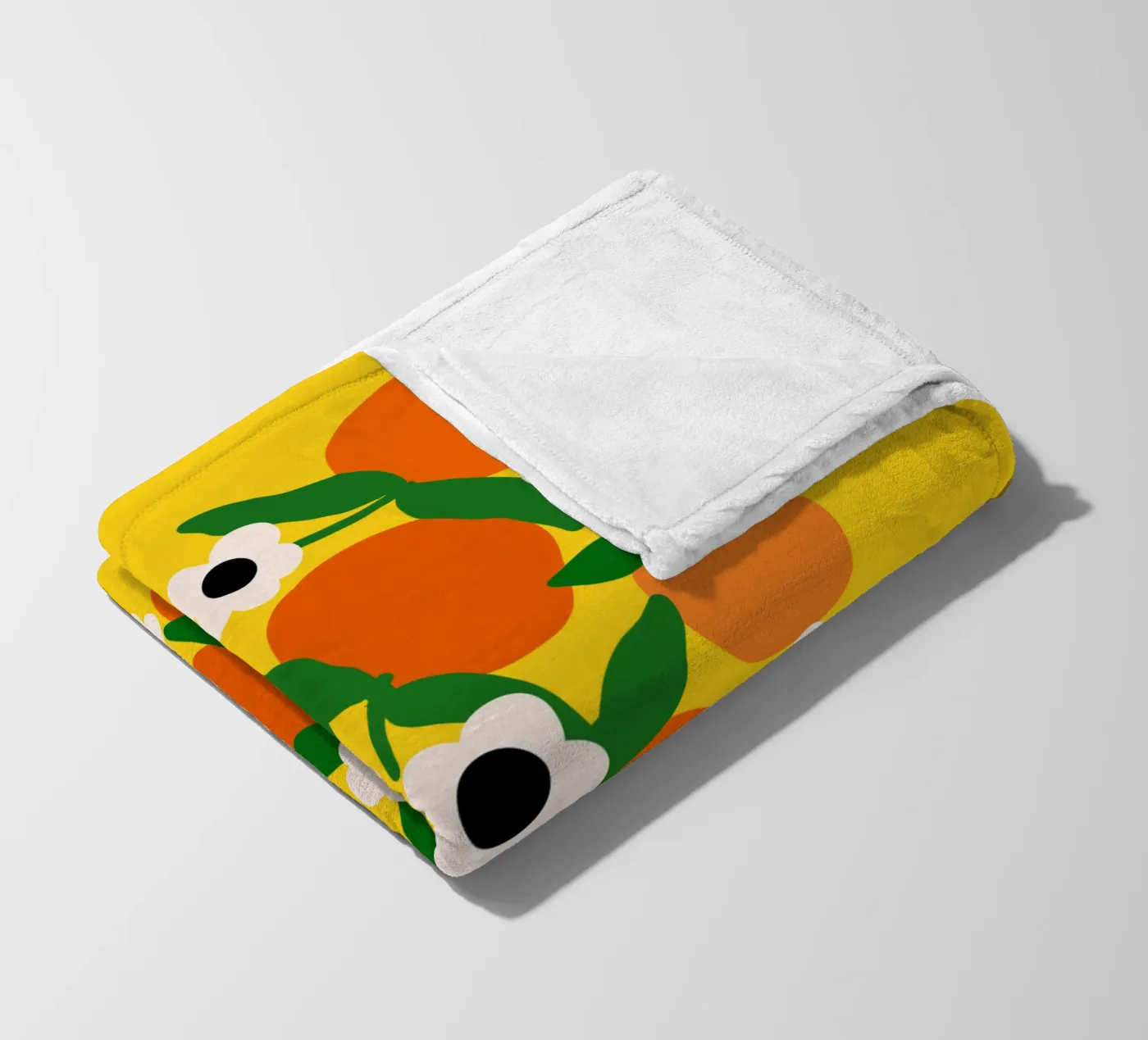 Blooming tangerines Fleecedecke von TijanaArtStudio88