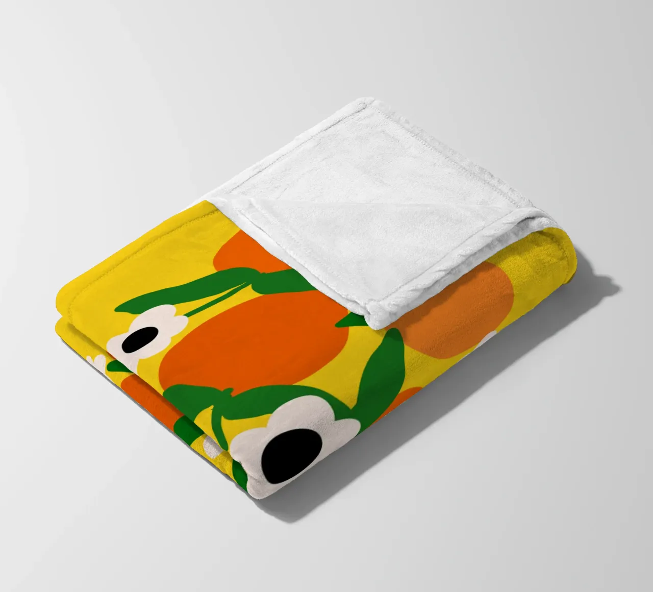 Blooming tangerines Fleecedecke von TijanaArtStudio88