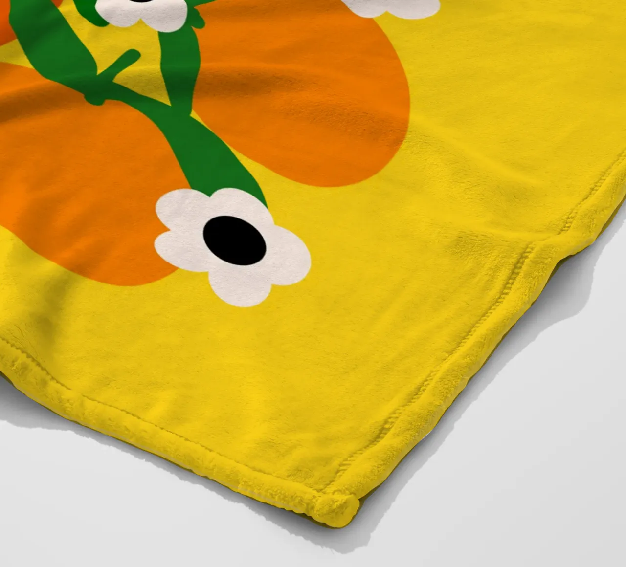 Blooming tangerines Fleecedecke von TijanaArtStudio88