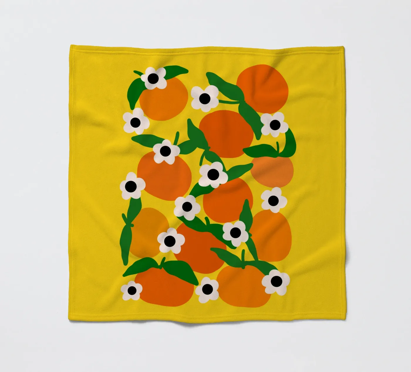Blooming tangerines Fleecedecke von TijanaArtStudio88