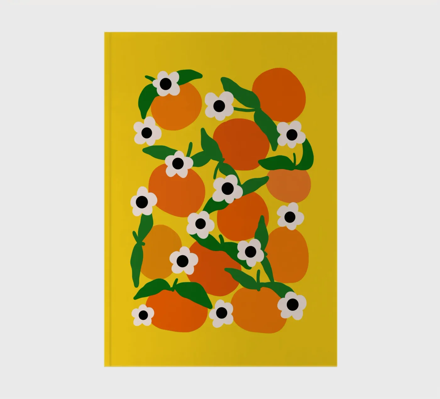 Blooming tangerines notebook by TijanaArtStudio88