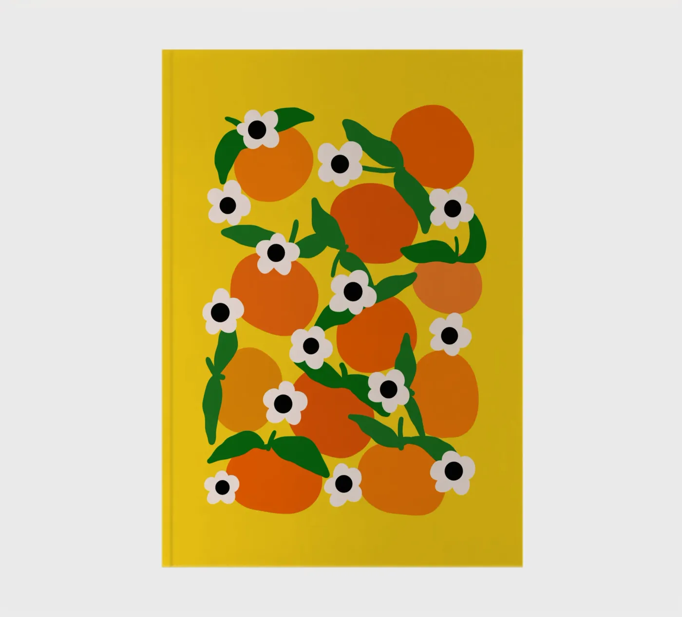 Blooming tangerines notebook by TijanaArtStudio88