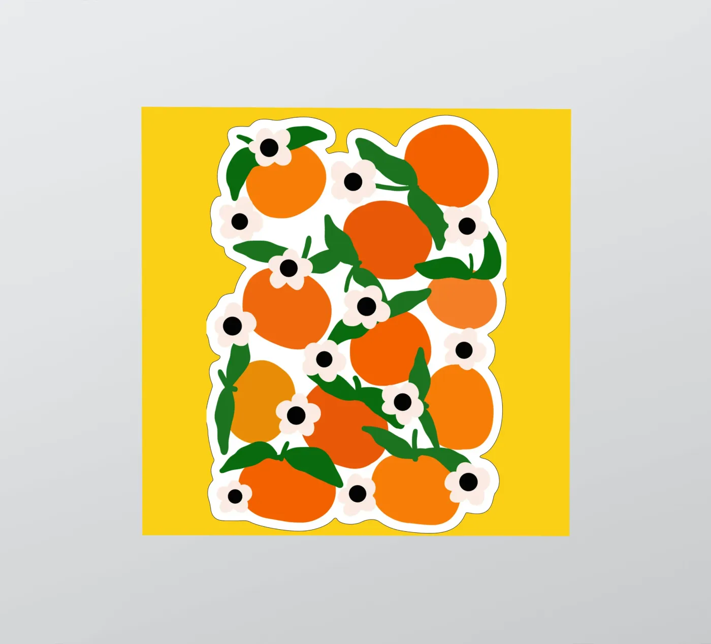 Blooming tangerines sticker van TijanaArtStudio88