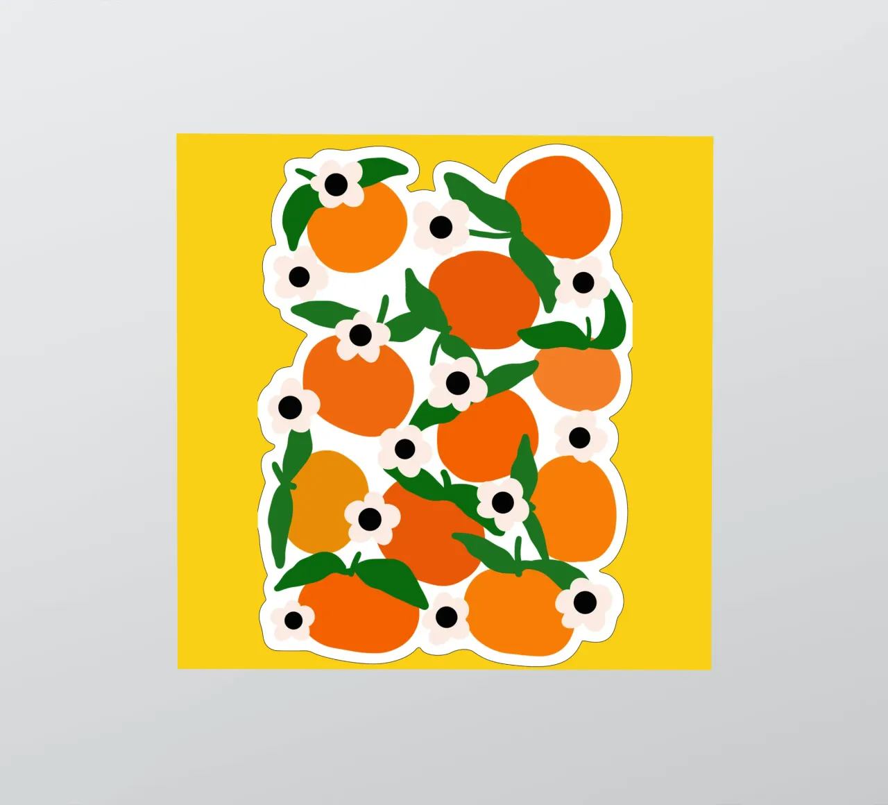 Blooming tangerines sticker van TijanaArtStudio88
