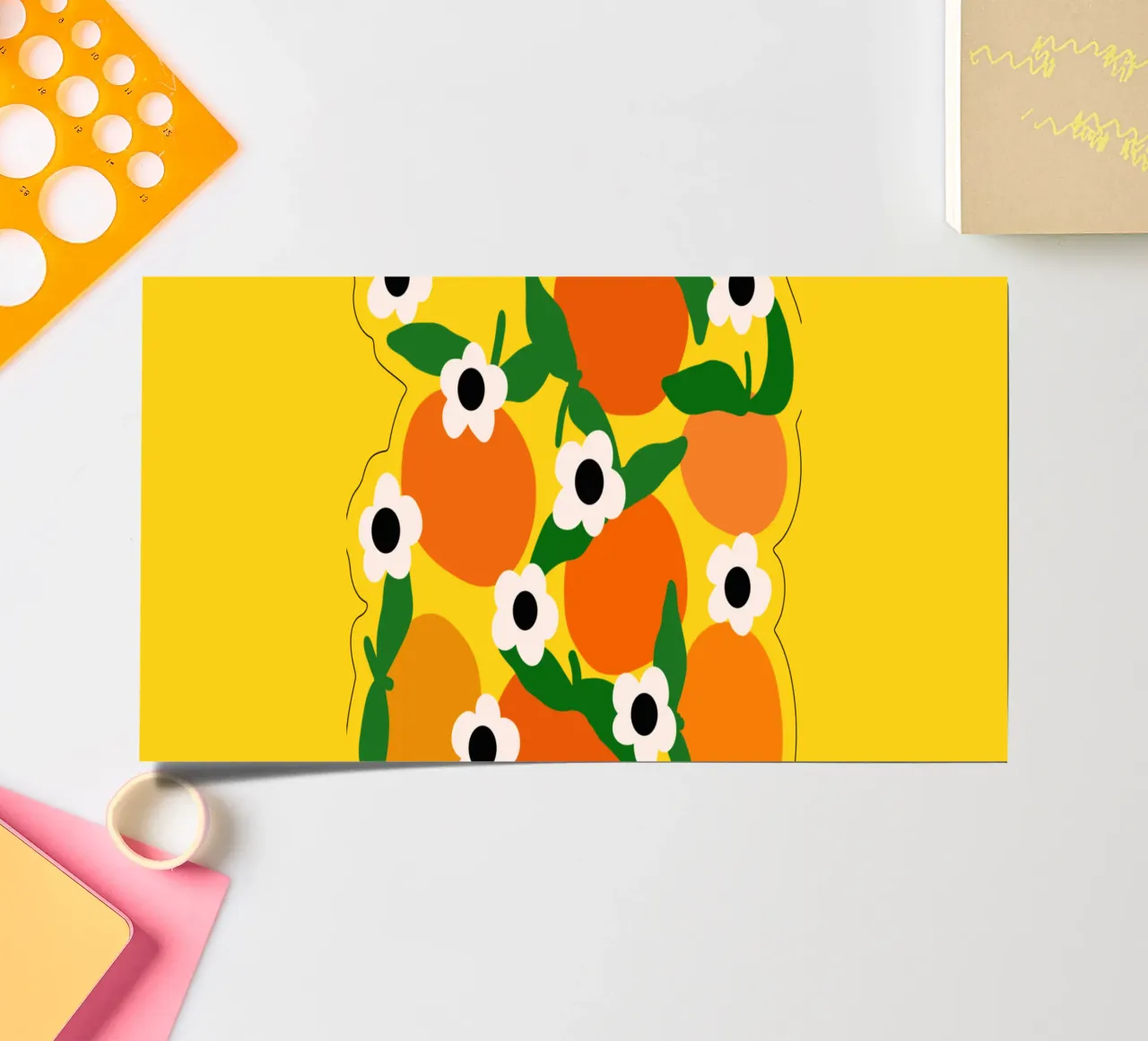 Blooming tangerines sticker sheet by TijanaArtStudio88