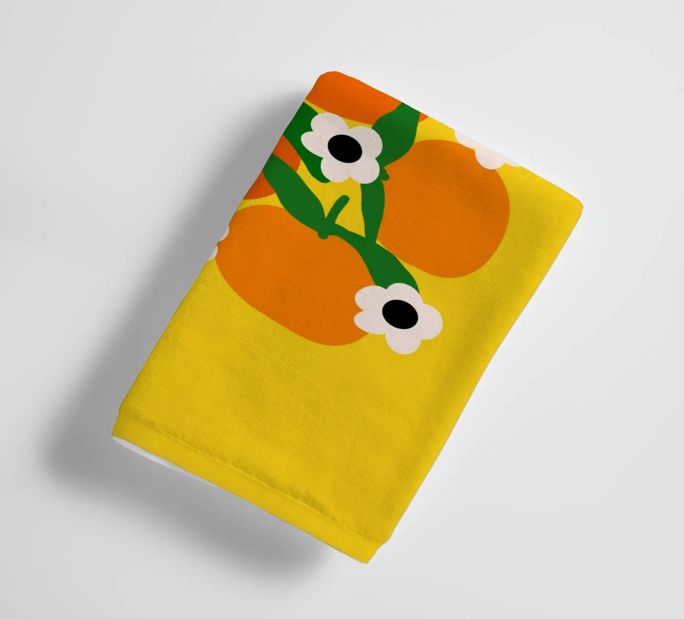Blooming tangerines badhanddoek van TijanaArtStudio88