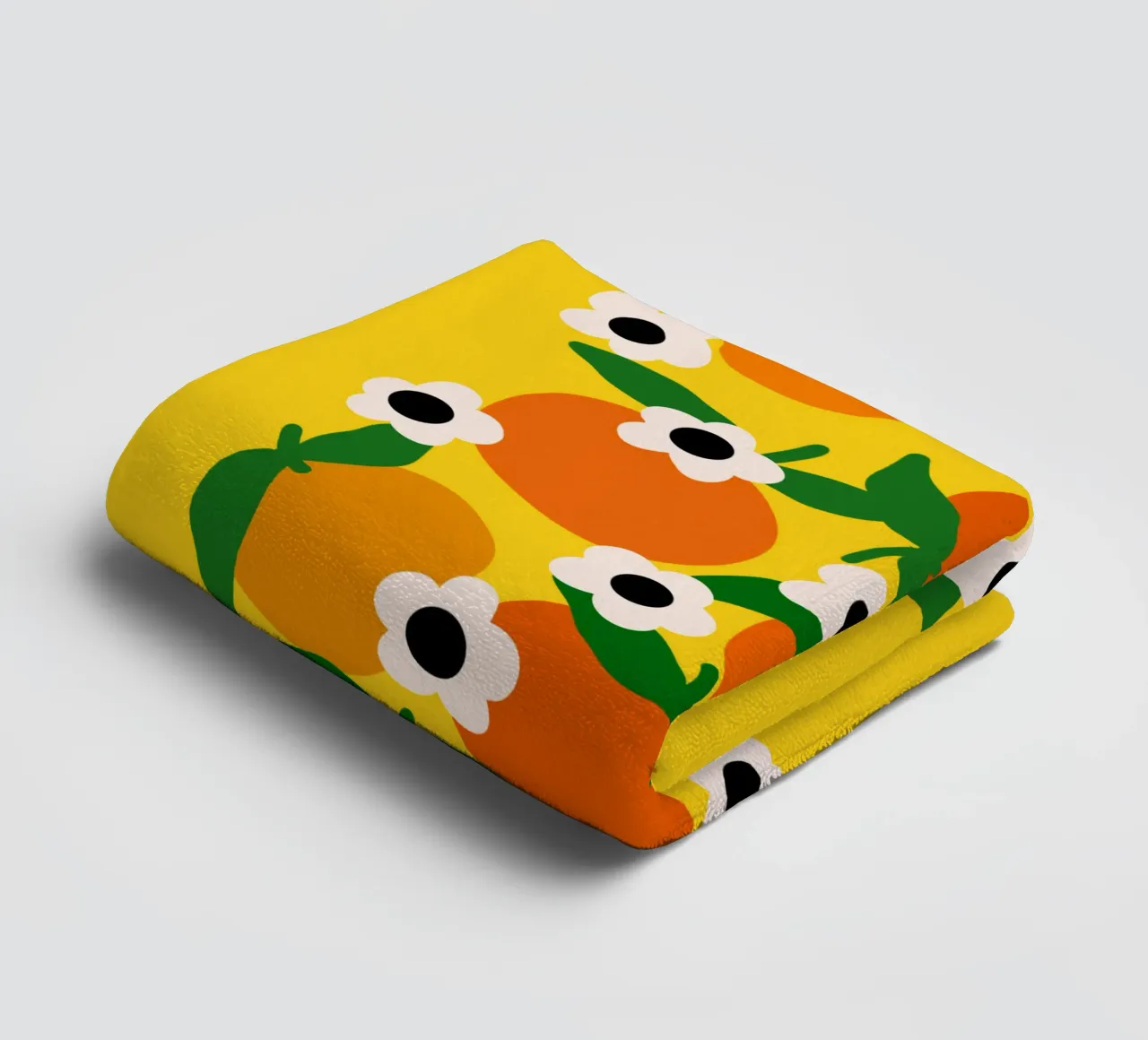 Blooming tangerines badhanddoek van TijanaArtStudio88