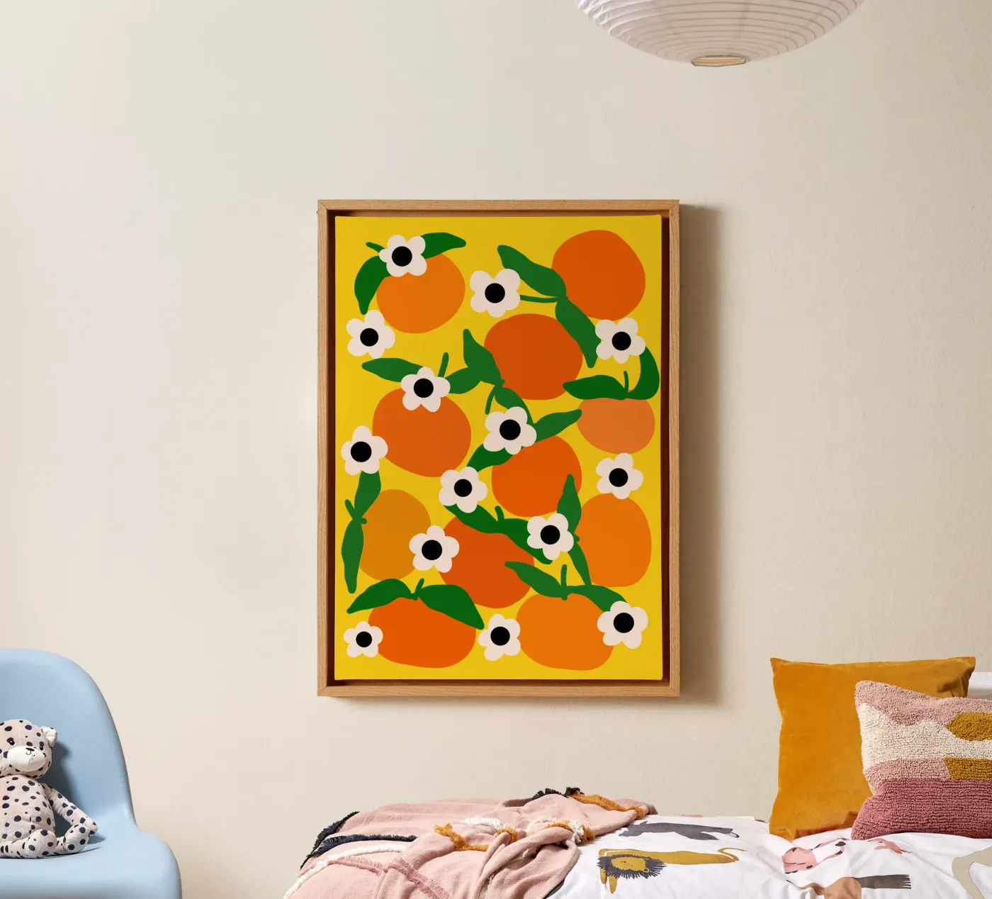 Blooming tangerines canvas by TijanaArtStudio88