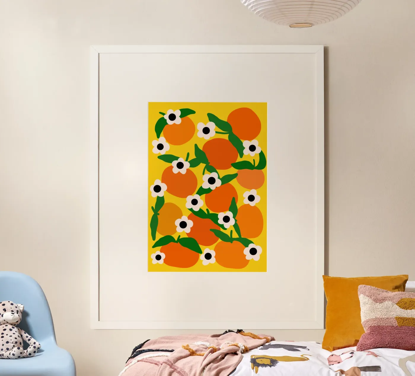 Blooming tangerines poster van TijanaArtStudio88