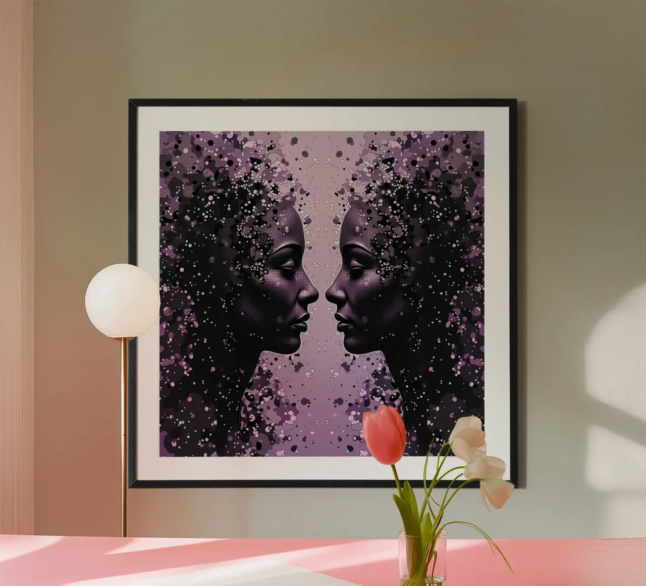 Immagine_specchio_viola_4 poster da AI-Portraits by LK