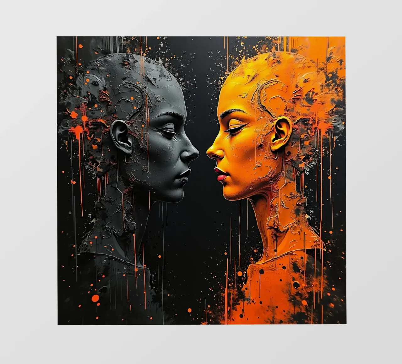 Immagine_specchio_arancio_1 telo in pvc da AI-Portraits by LK