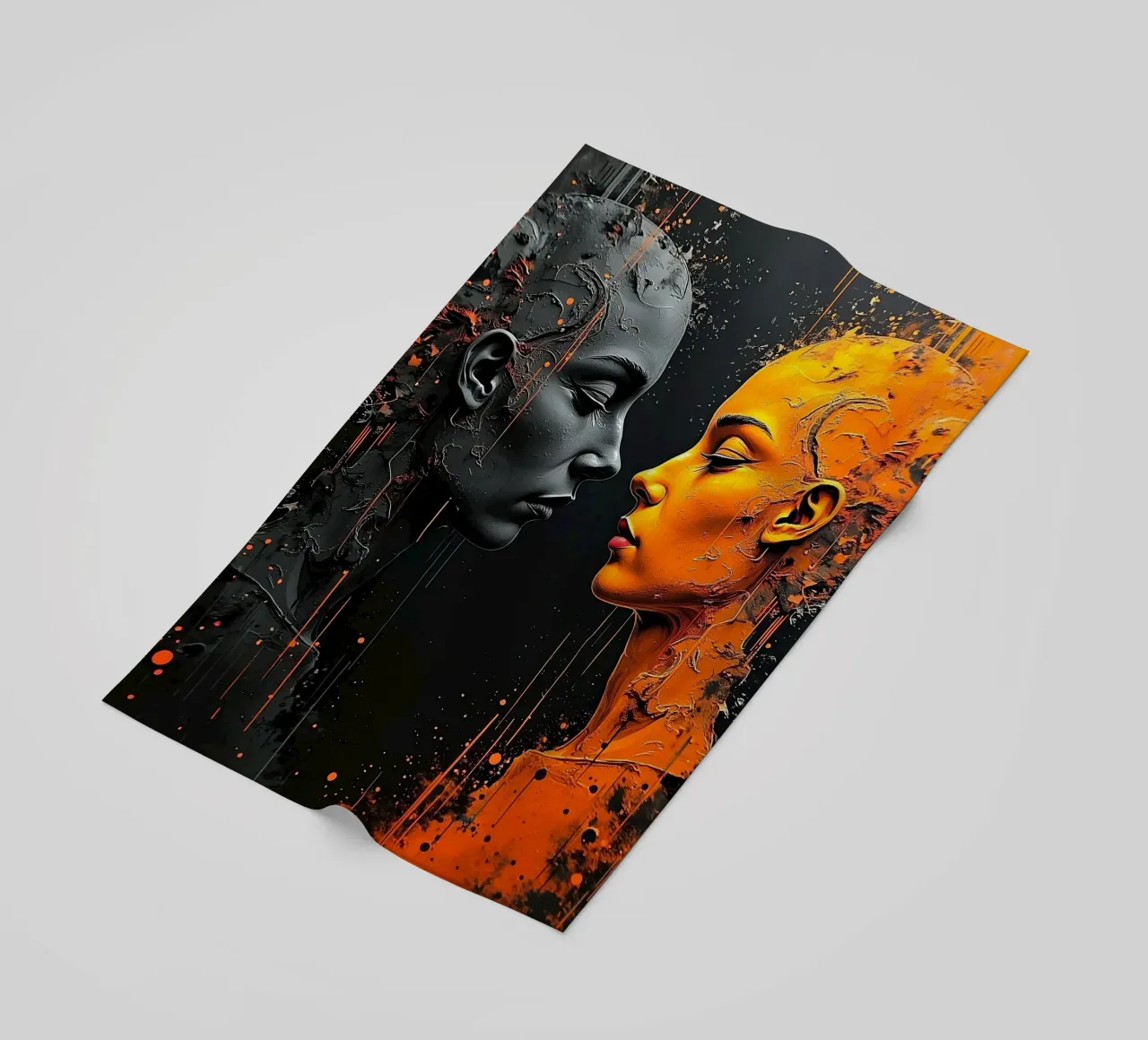 Immagine_specchio_arancio_1 telo mare da AI-Portraits by LK