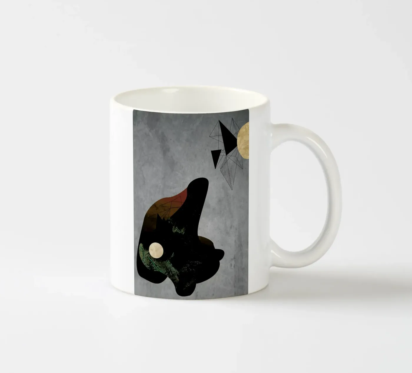 Collage ceramic mug by Andreas Jarner