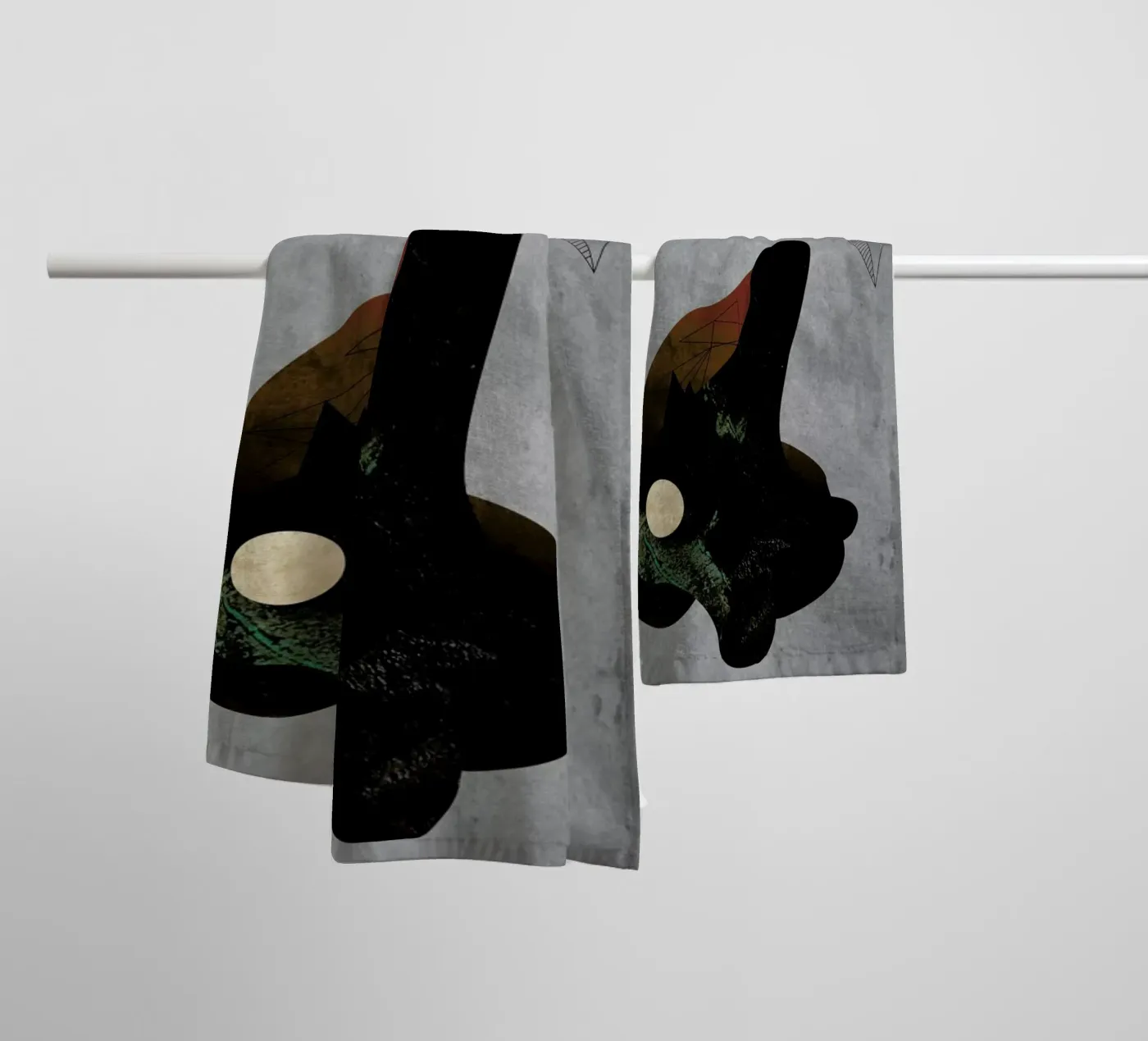 Collage towel by Andreas Jarner