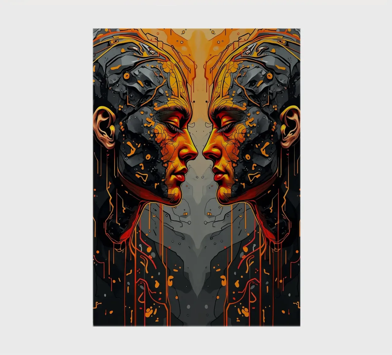 Mirror_image_orange_3 notebook by AI-Portraits by LK