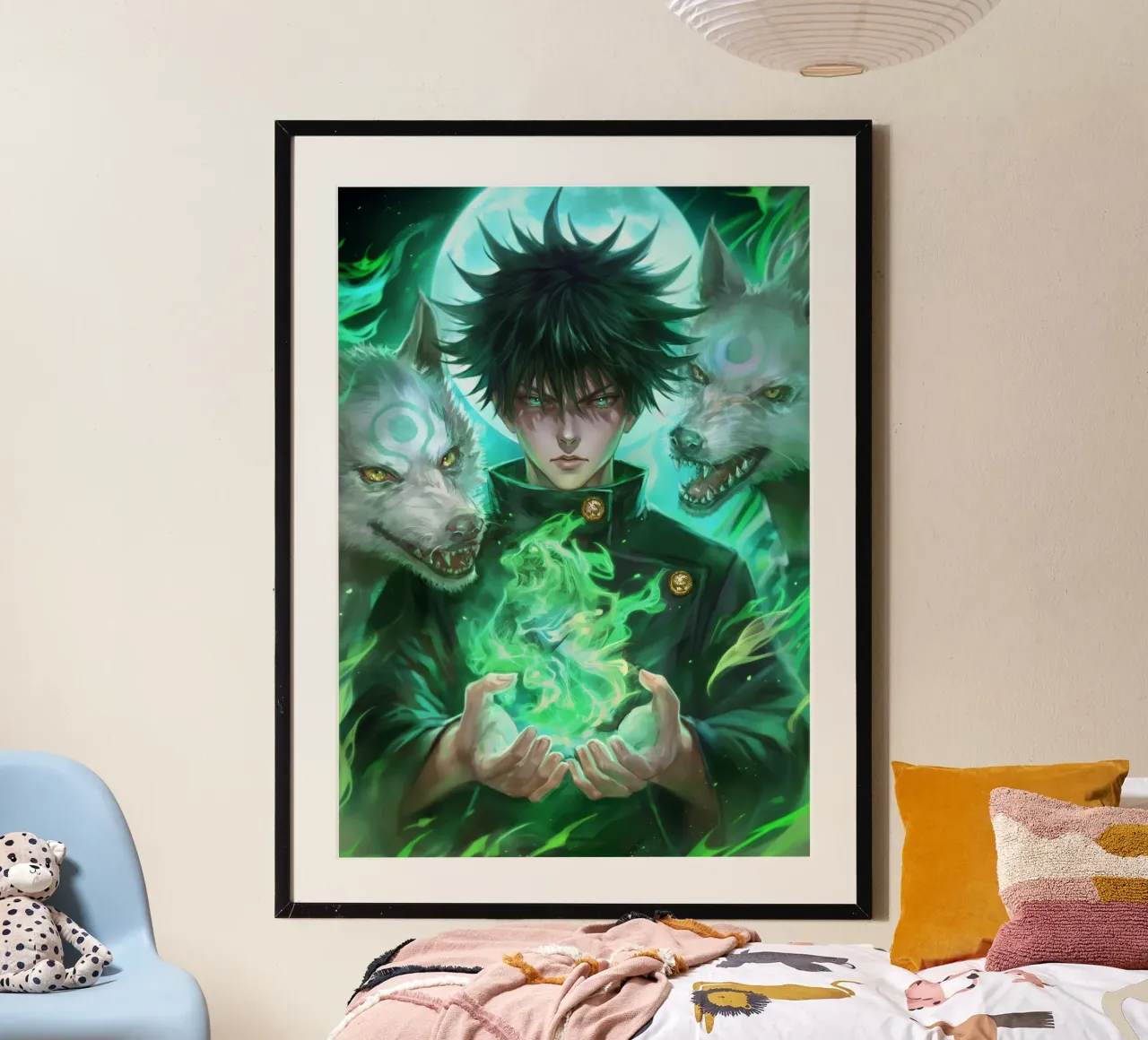 Jujutsu Kaisen poster con telaio in plastica da Fleur de Lys