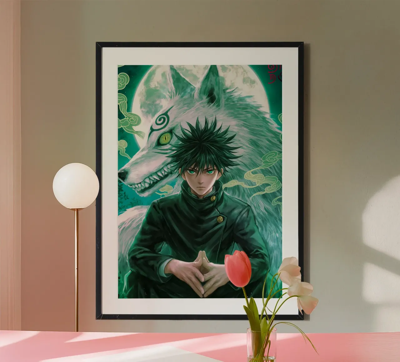 Jujutsu Kaisen poster con telaio in alluminio da Fleur de Lys