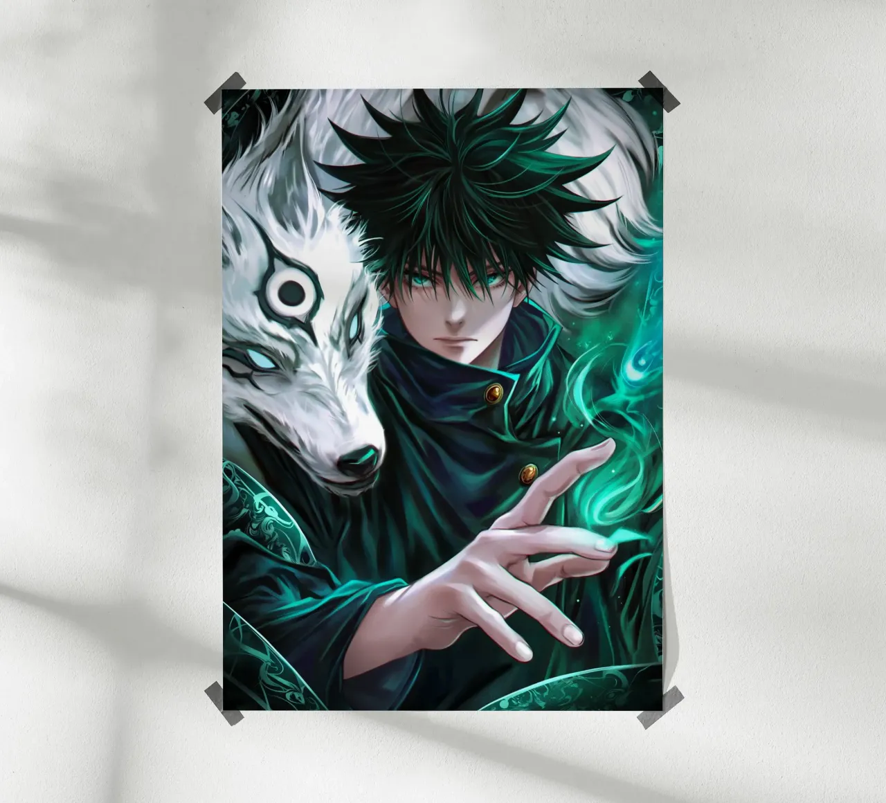 Jujutsu Kaisen poster con telaio in legno da Fleur de Lys