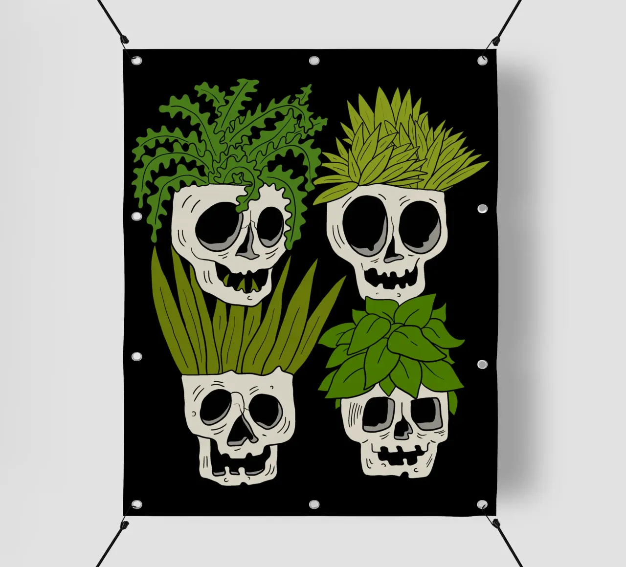 Skulls pots telo in pvc da TijanaArtStudio88