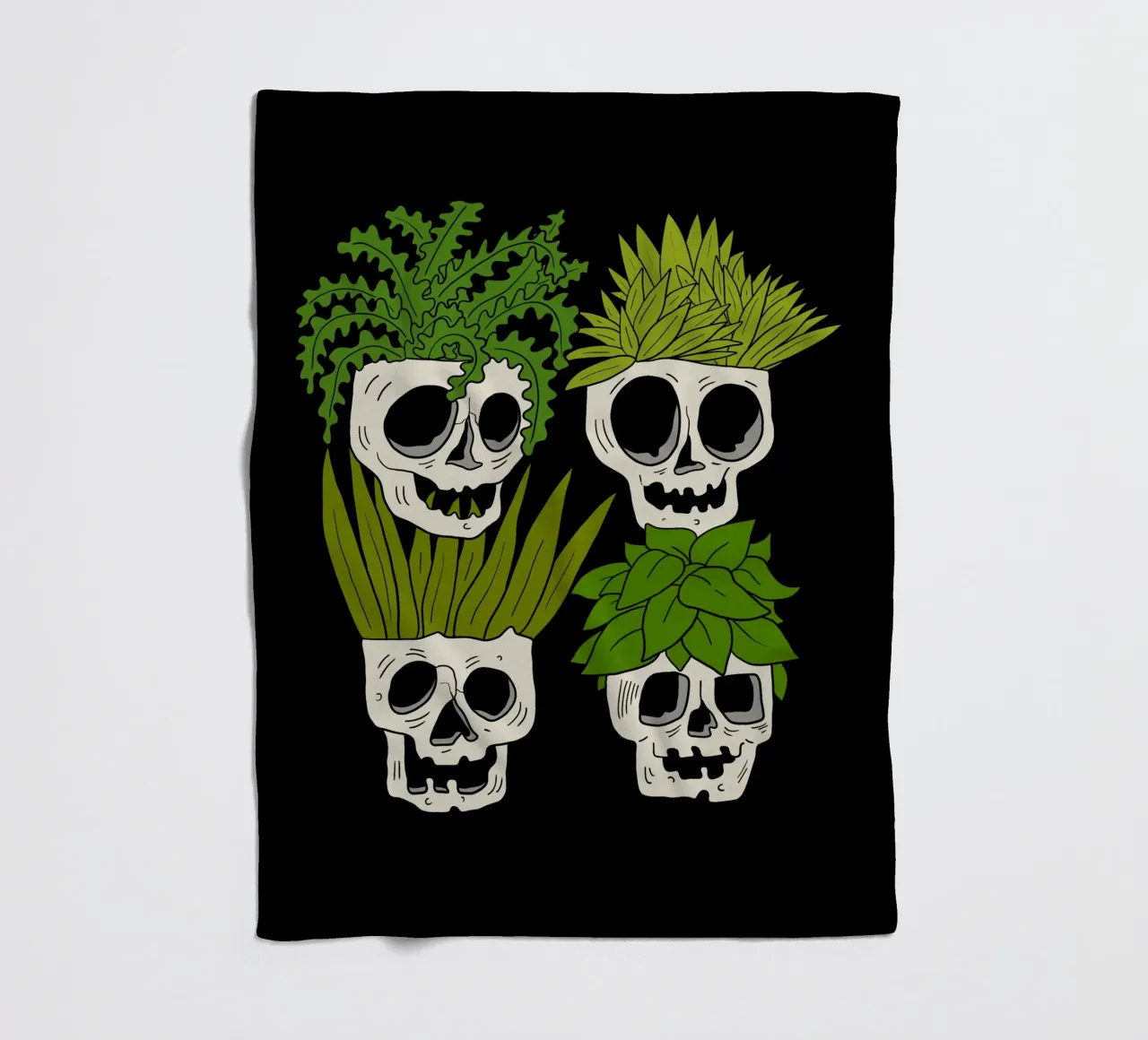Skulls pots coperta in pile da TijanaArtStudio88