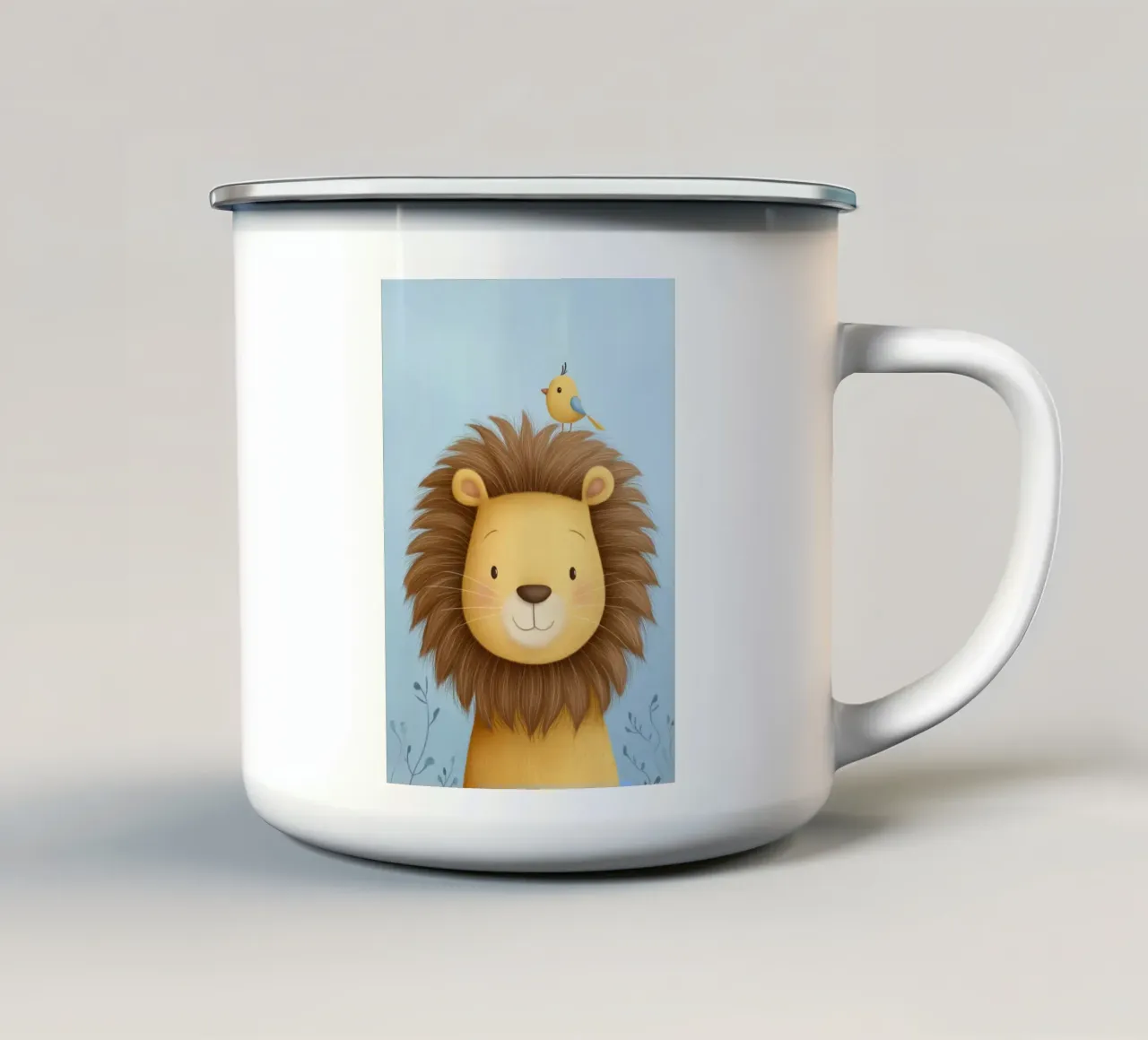 Lion & the Little Bird tazza in smalto da Kiara