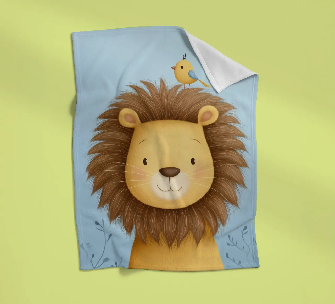 Lion & the Little Bird coperta in pile da Kiara