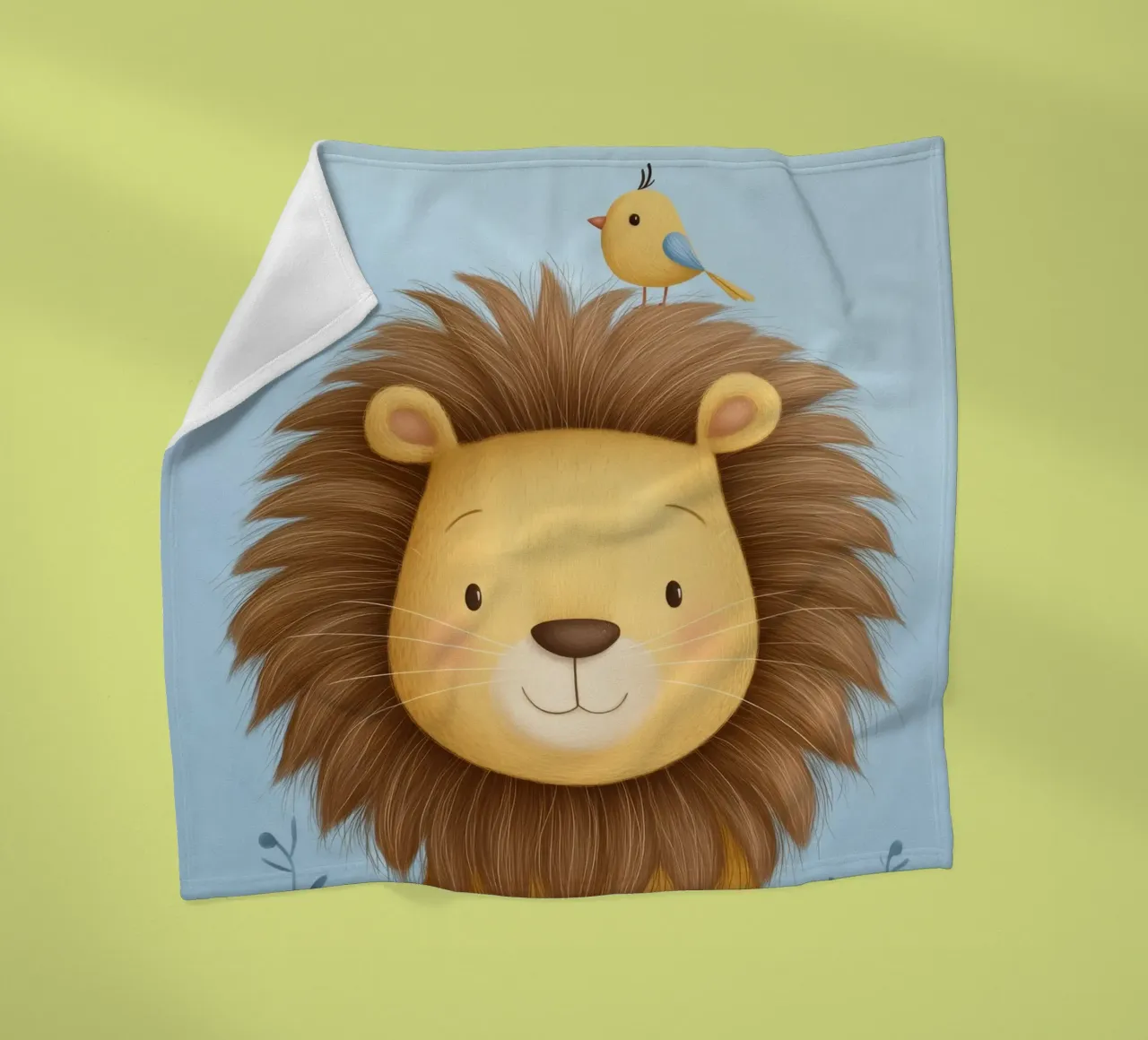 Lion & the Little Bird coperta in pile da Kiara