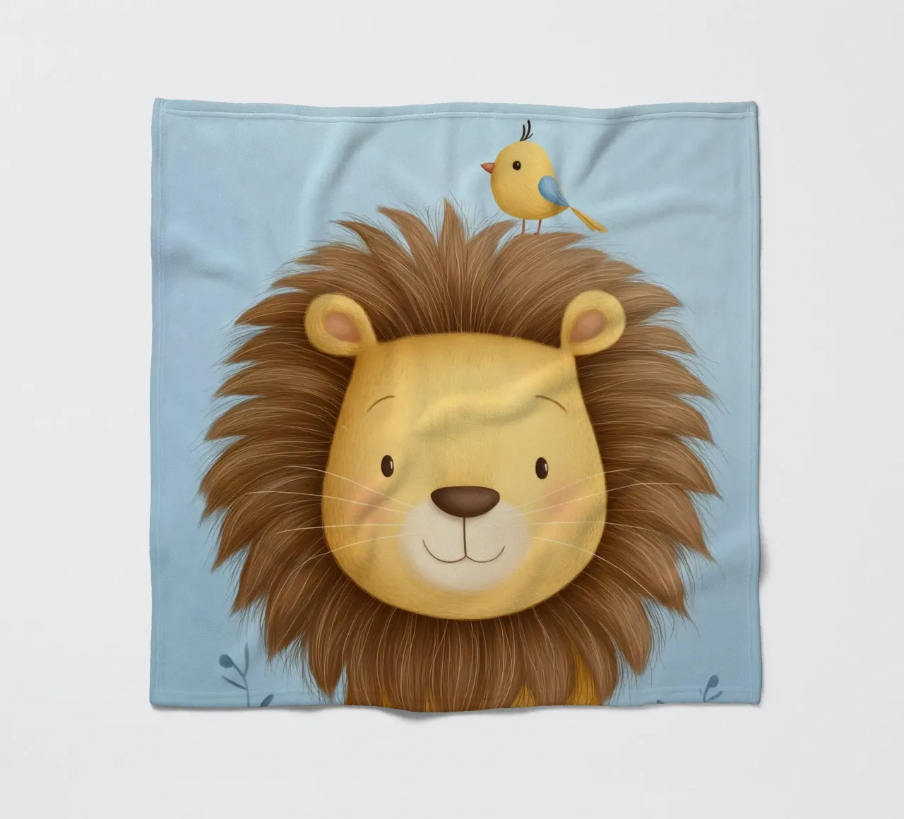 Lion & the Little Bird coperta in pile da Kiara