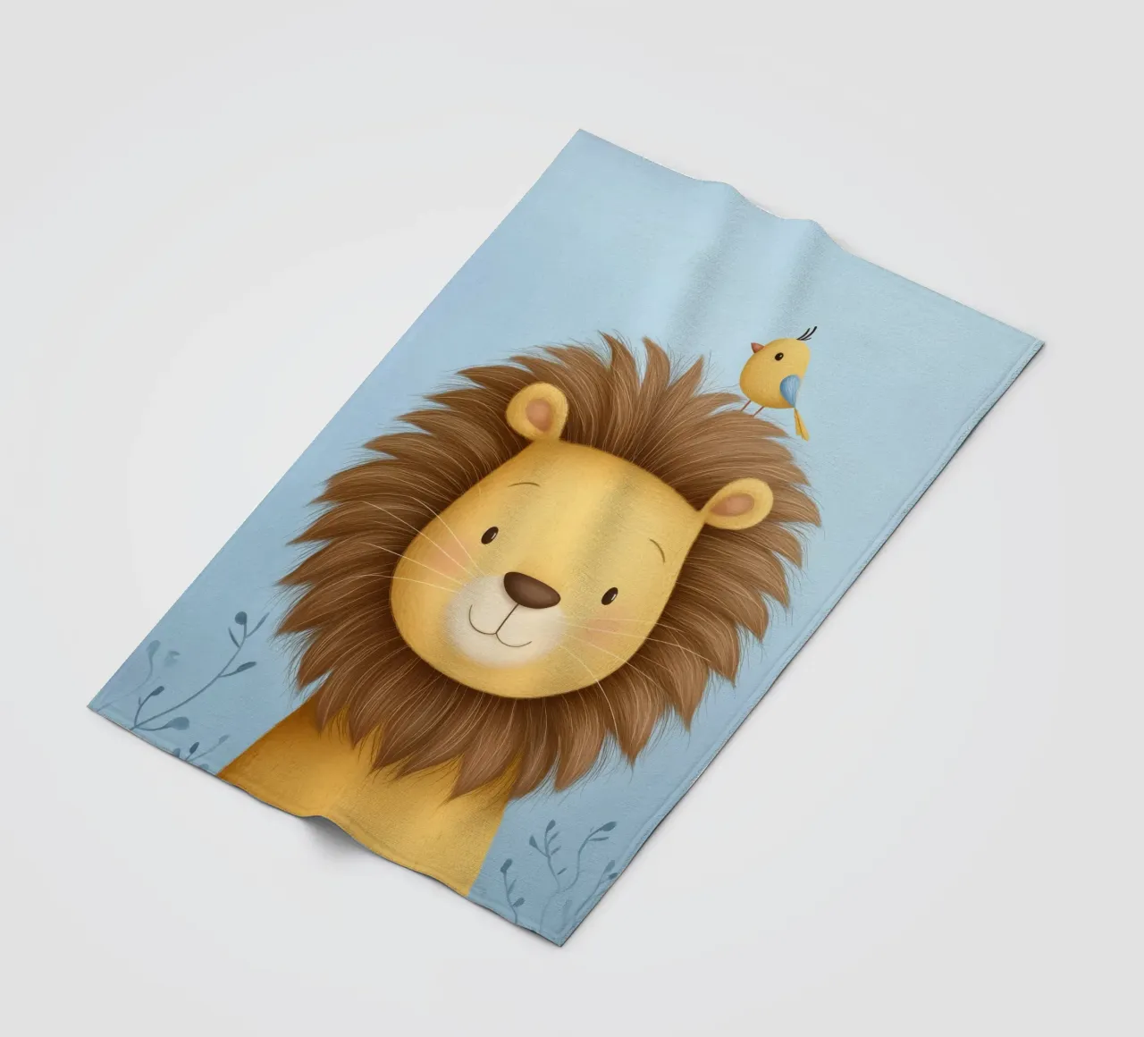 Lion & the Little Bird coperta in pile da Kiara