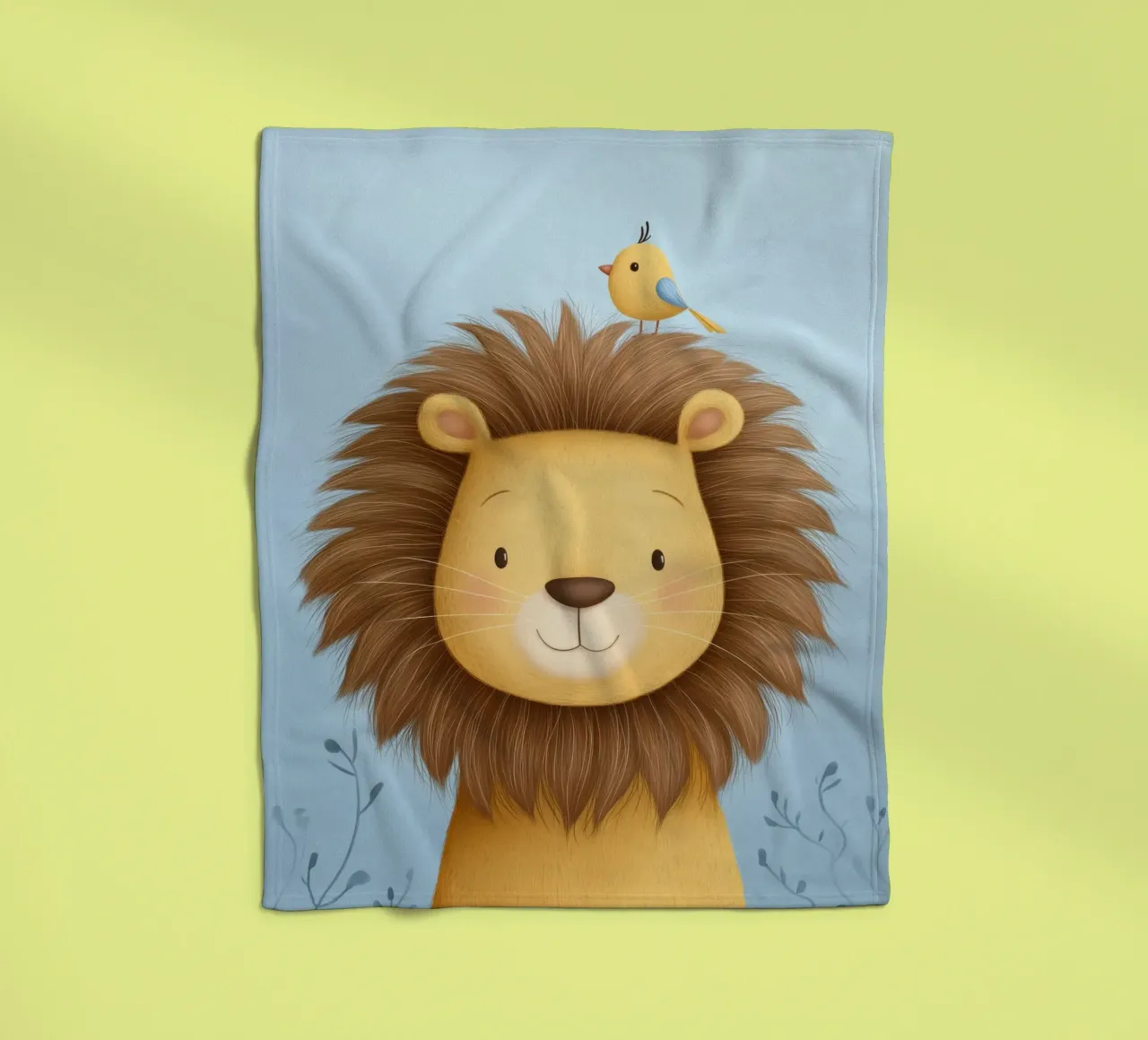 Lion & the Little Bird coperta in pile da Kiara