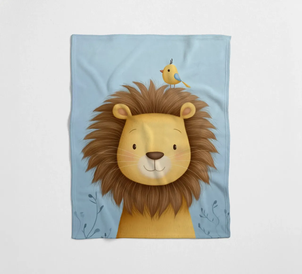 Lion & the Little Bird coperta in pile da Kiara