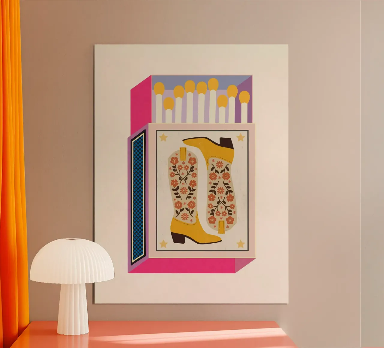 Botas vaqueras Matchbox Vintage hahnemühle de Asha Designs
