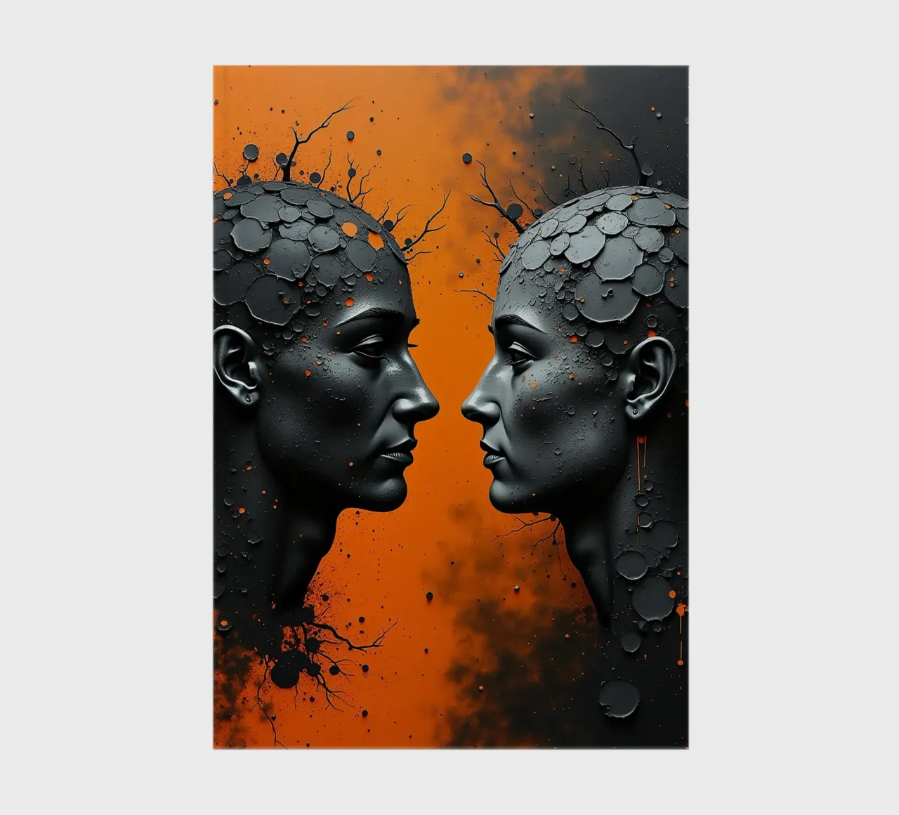 Mirror_image_orange_4 notebook by AI-Portraits by LK
