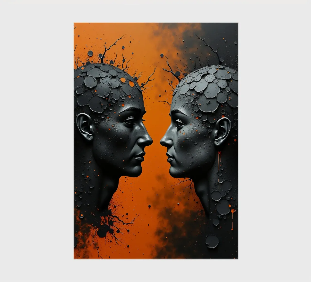 Mirror_image_orange_4 notebook by AI-Portraits by LK