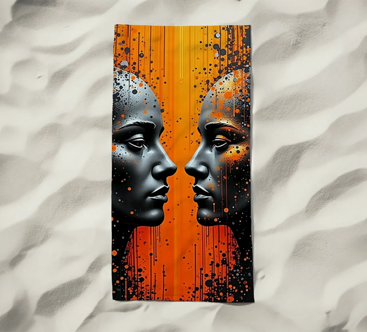 Immagine_specchio_arancio_5 telo mare da AI-Portraits by LK