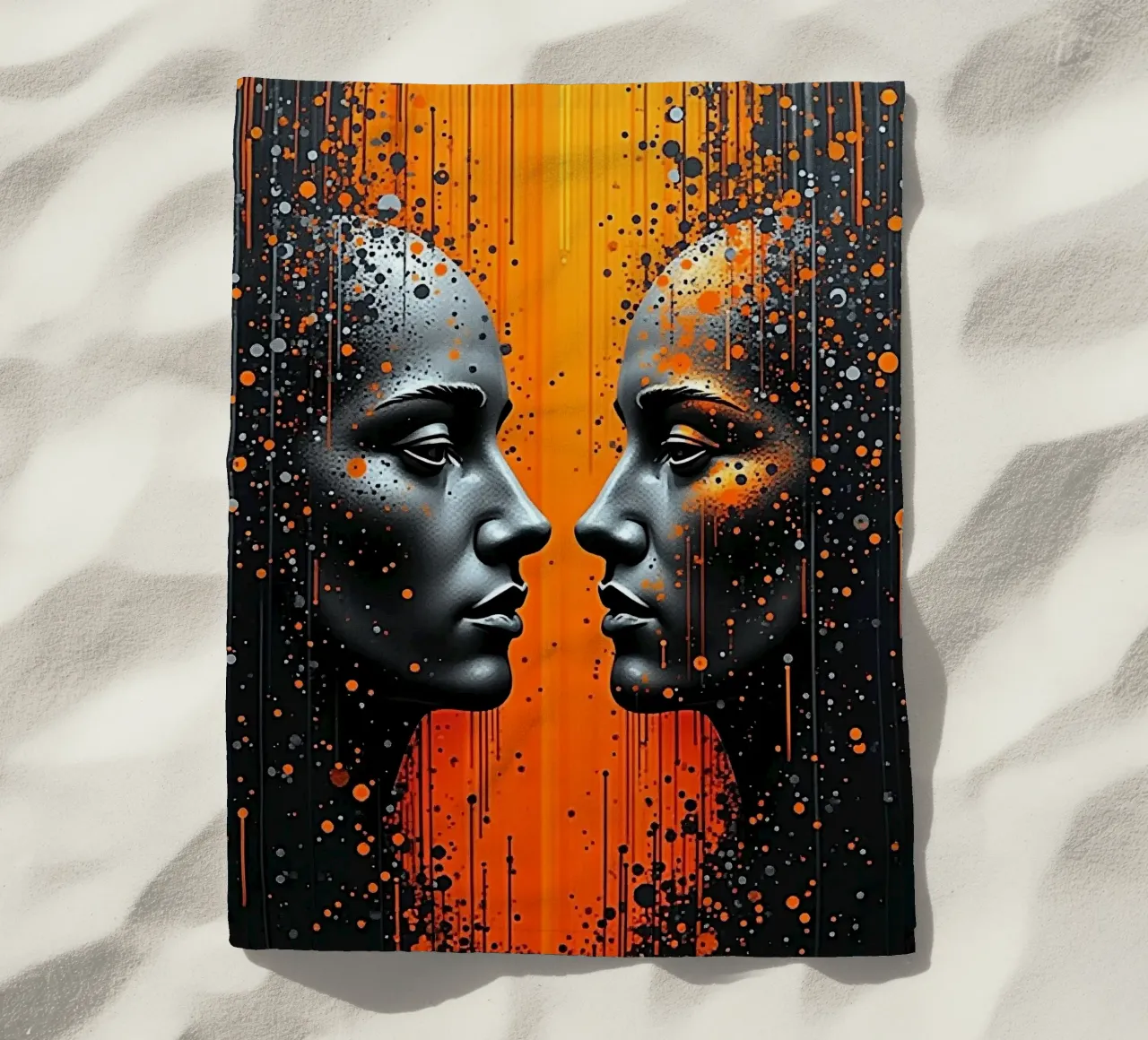 Immagine_specchio_arancio_5 telo mare da AI-Portraits by LK