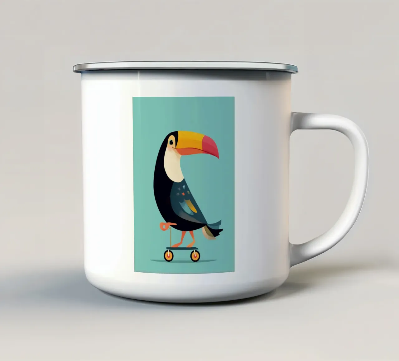 Scooter Toucan tazza in smalto da Kiara