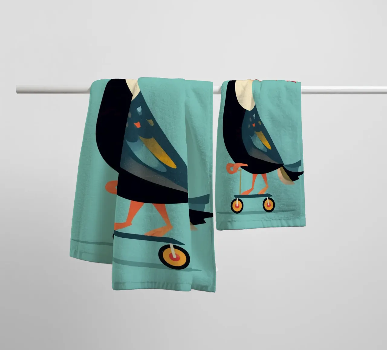 Scooter Toucan asciugamano da bagno da Kiara