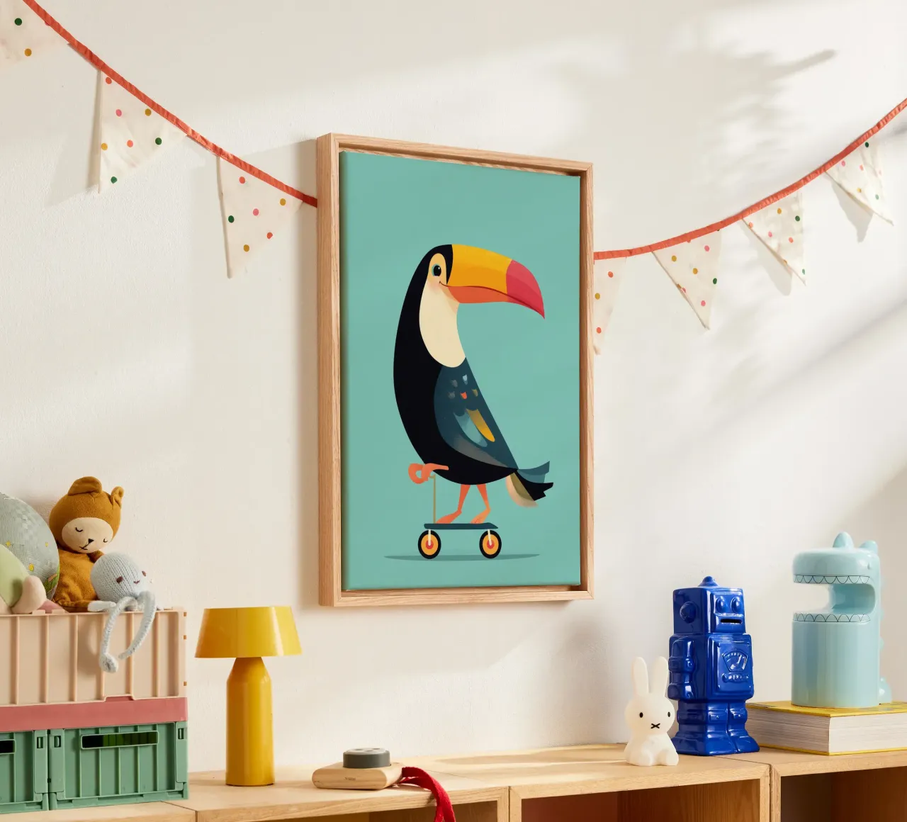 Scooter Toucan tela con Cornice a cassetta da Kiara