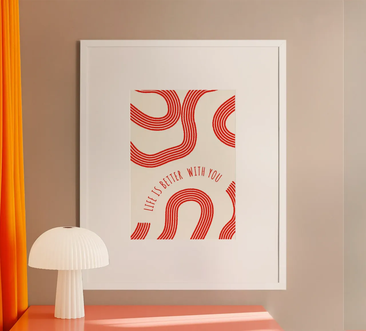 Das Leben ist besser mit dir Poster mit Kunststoffrahmen von Grünkraftwerk