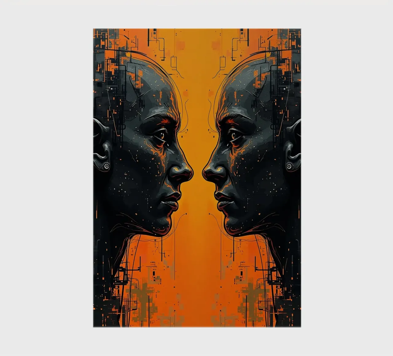 Mirror_image_orange_8 notebook by AI-Portraits by LK