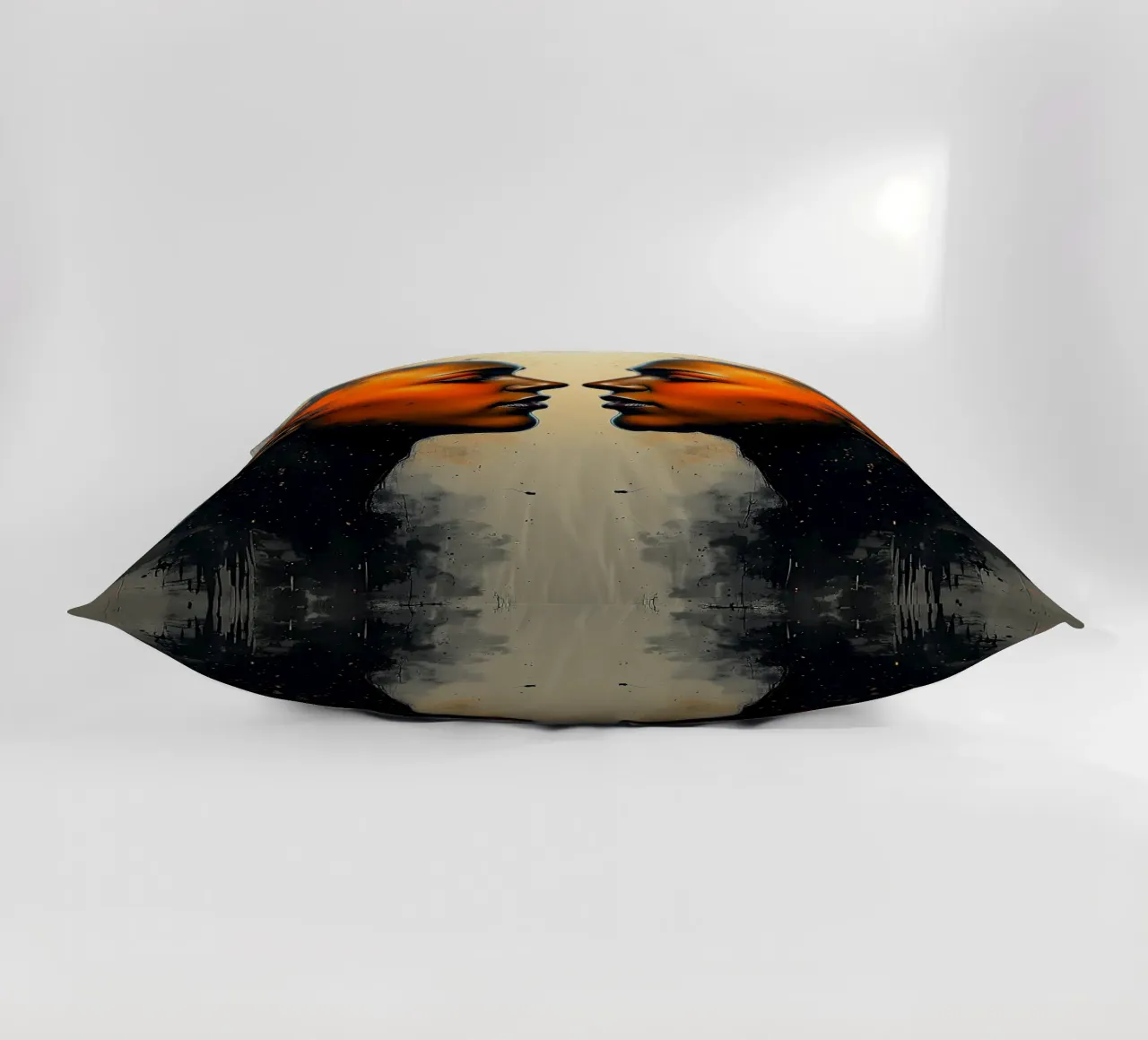 Immagine_specchio_arancione_9 cuscino da AI-Portraits by LK