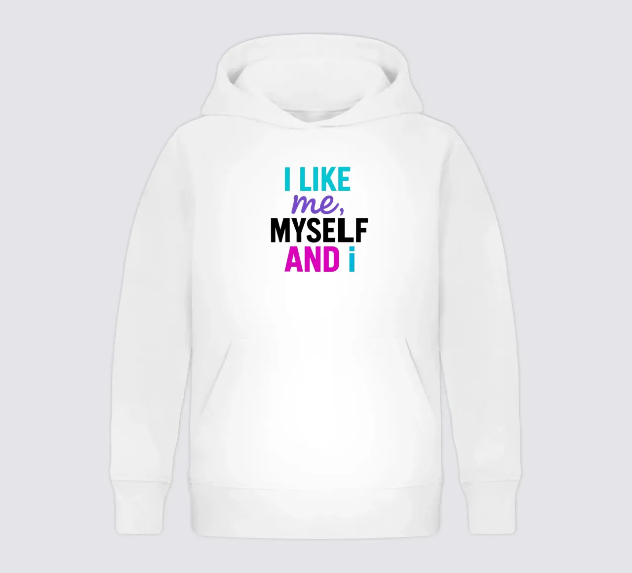 I LIKE ME MYSELF AND I felpa bambino con cappuccio da Vintage Van Gogh