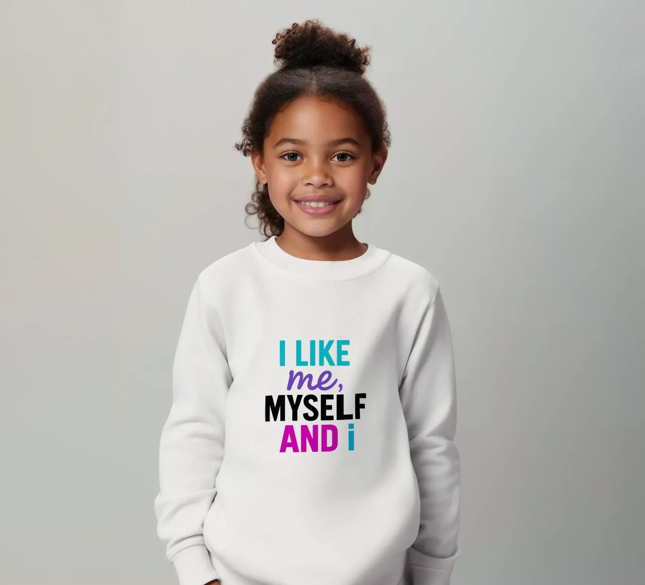 I LIKE ME MYSELF AND I felpa bambino da Vintage Van Gogh