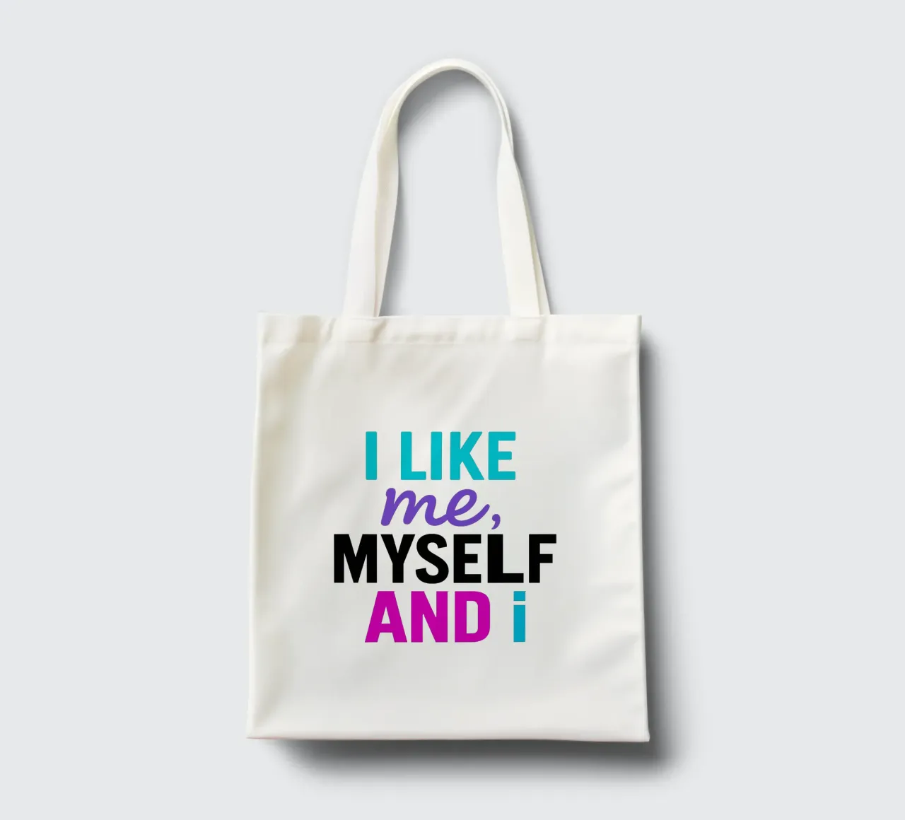 I LIKE ME MYSELF AND I borsa in juta da Vintage Van Gogh