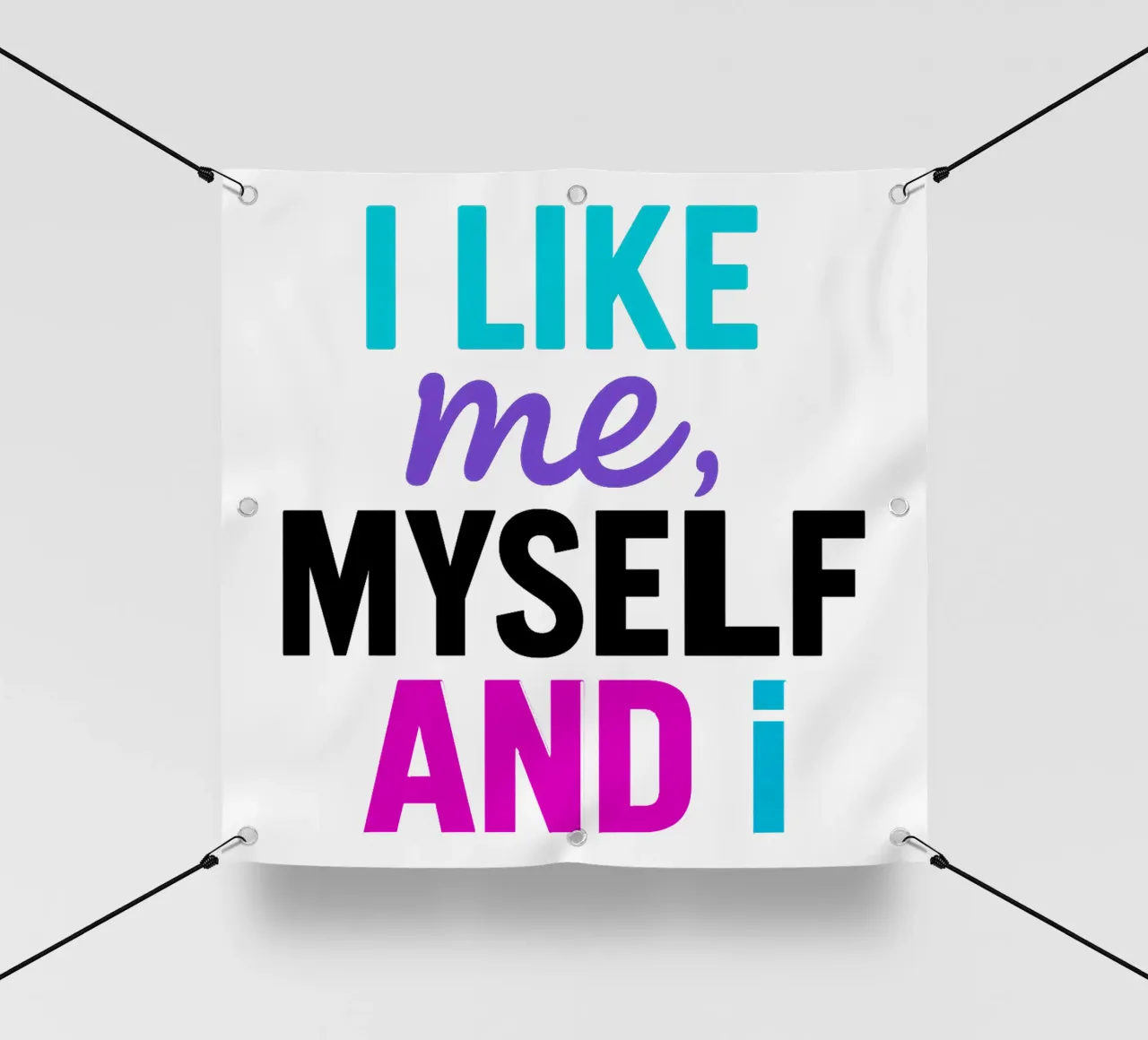 I LIKE ME MYSELF AND I telo in pvc da Vintage Van Gogh