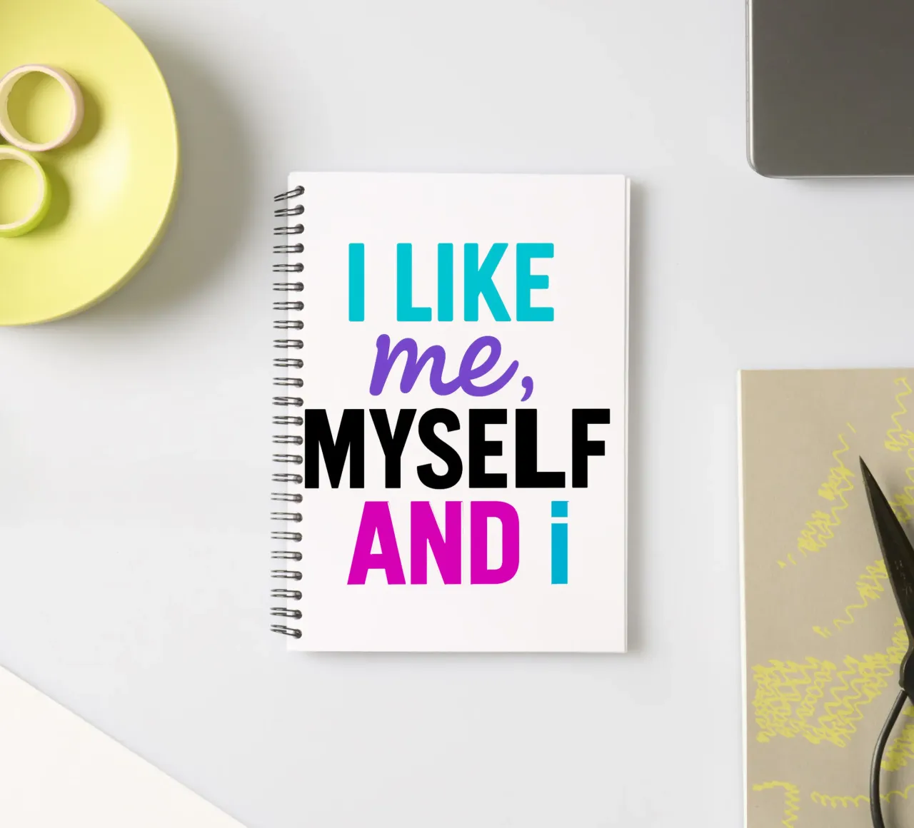 I LIKE ME MYSELF AND I diario ad anelli da Vintage Van Gogh